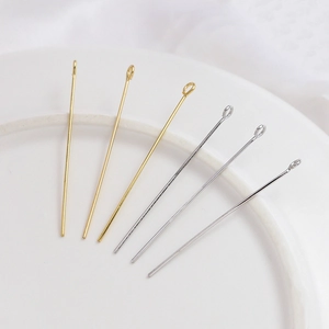 Alfileres de ojo chapados en oro 14k/18k y plata para componentes de joyería DIY