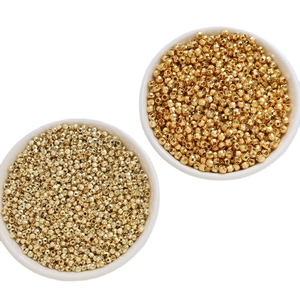 Perles d'espacement facettées plaquées or 14K pour la fabrication de bijoux DIY
