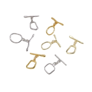 Assorted 14k gold and silver plated OT toggle clasps for DIY jewelry necklace making