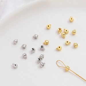 Perline di Posizionamento in Rame Placcato Oro Distanziatori Chiusura Stopper Per Braccialetti Collane DIY Accessori Gioielli