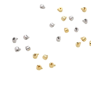 Perline schiacciabili in oro 14k e argento per la creazione di bracciali e collane DIY