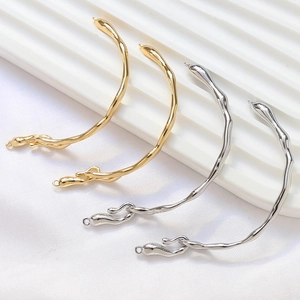 18K vergoldete Zweig-Verbinder in Gold und Silber für die DIY-Schmuckherstellung