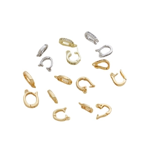 Ganci in argento S925 e placcati oro con zirconi per la creazione di gioielli fai da te