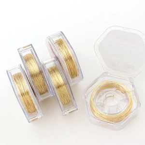5 rollos de hilo de cobre bañado en oro 18k de 0,4mm para joyería DIY y manualidades