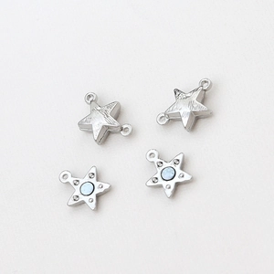 Lot de fermoirs magnétiques étoiles et connecteurs à double anneau pour bijoux DIY