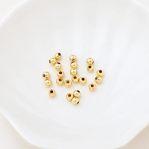 Polierte 14K Gold gefüllte runde Zwischenperlen für DIY Schmuckherstellung