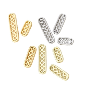 18k gold plated geometric hollow bead spacers for DIY jewelry bracelets and necklaces
