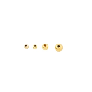 Polierte 14K Gold-Zwischenperlen in vier Größen für die DIY-Schmuckherstellung