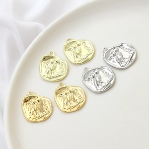 Colgantes de búho en relieve oro y plata para creación de collares y pulseras DIY