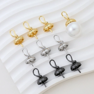 Componenti per gioielli fai-da-te placcati in oro per perle, bracciali e orecchini