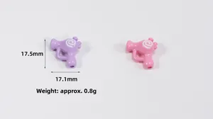 Dettagli dimensionali per perline in resina a forma di mini asciugacapelli DIY