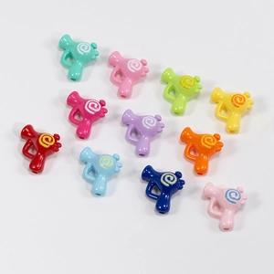 Mini ciondoli colorati a forma di asciugacapelli in resina per gioielli fai da te creativi