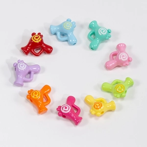 Perline colorate a forma di asciugacapelli per creazione gioielli e braccialetti DIY