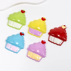 Pendentifs cupcakes en alliage coloré pour la création de bijoux DIY et porte-clés