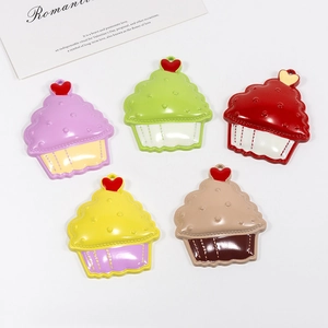 Pendentifs cupcakes colorés avec coeurs pour bijoux DIY et porte-clés variés