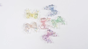 Irillerende acryl strikkralen in zes kleuren voor DIY-sieraden en telefoonkettingen