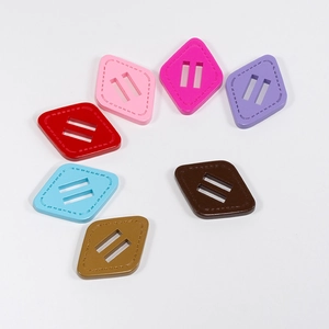 Toppe in ecopelle a forma di rombo multicolore per accessori artigianali fai-da-te