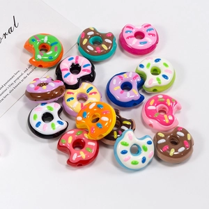 Kleurrijke acryl donut kralen voor doe-het-zelf sieraden en telefoonbedeltjes