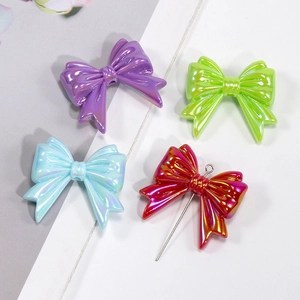 Irillerende acryl strikkralen in paars en blauw voor DIY-sieraden en telefoonkettingen