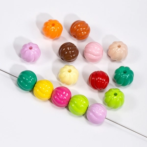 Perle di Zucca Verniciate in Acrilico Accessori per Gioielli Fai-da-te Per Catena di Telefoni per Halloween Portachiavi Creazione di Gioielli Perle Sfuse