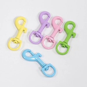 Colorful macaron swivel snap hooks made of alloy for DIY keychains and accessories