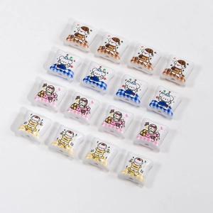 Cartoon acrylic animal beads for DIY keychains and hair accessories in assorted designs