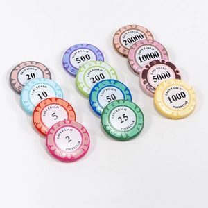 Acryl Pokerchip Kralen Met Nummers Kroon Patroon DIY Sieraden Maken Kralen Voor Sleutelhanger Ketting Decoratie Vrouwen Mannen