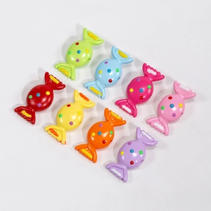Polka dot acrylic candy beads for DIY jewelry making in eight vibrant assorted colors