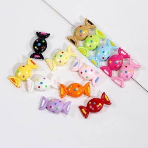 Colorful acrylic candy beads with polka dots for DIY jewelry making and necklaces