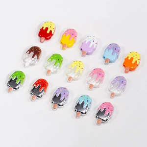 Set van 15 kleurrijke acryl ijsjes kralen voor DIY sieraden en telefoon accessoires