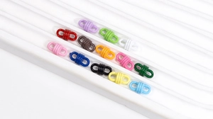 Colorful alloy infinity knot connectors in 11 bright paints for DIY bracelet making