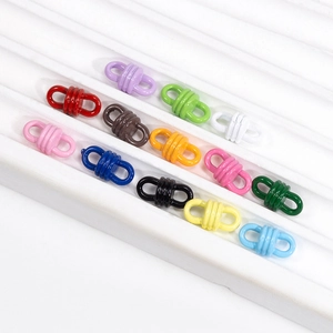 Colorful alloy infinity buckle connectors in 13 paint finishes for DIY jewelry making
