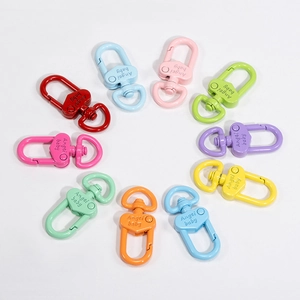 Ganci per Portachiavi con Chiusura a Molla a Forma di Cuore in Lega Colorata Ganci Girevoli in Metallo Laccato per Gioielli Fai da Te