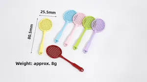 Mini porte-clés de raquette de sport dimensions 80,5mm x 25,5mm poids 8g en six coloris