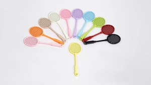 Miniatur-Badminton-Schläger-Schlüsselanhänger in elf Farben für DIY-Sportzubehör