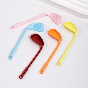 Creative golf club shaped alloy charms and pendants in five bright colors for DIY jewelry