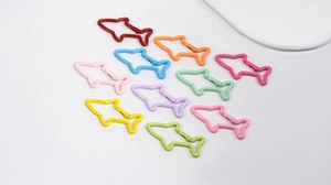 Mousquetons colorés en forme de requin en alliage pour bijoux DIY et porte-clés