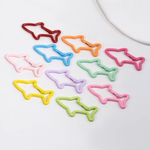 Mousquetons requin colorés en alliage de 10 couleurs vives pour porte-clés DIY