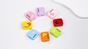 Colorful acrylic Joker rectangle beads for DIY jewelry and phone chain making
