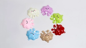 Colorful alloy cloud charms with smiley faces and lightning pendants for DIY jewelry
