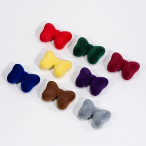 Fiocchi di velluto floccato in otto colori assortiti per ciondoli e accessori fai da te