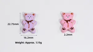 Makro-Detail von Acryl-Bärenperlen mit Druckqualität und 2,2 mm Lochgröße für Basteln