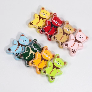 Cartoon Beer Vorm Acryl Kralen Voor DIY Sieraden Maken Kralen Pen Accessoires Telefoonketting Sleutelhanger Schattige Kralen
