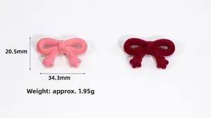 Spécifications détaillées de taille pour les breloques nœud floqué avec poids exact