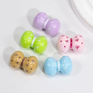 Perle a fiocco in acrilico colorato con pois per gioielli fai-da-te e portachiavi fatti a mano