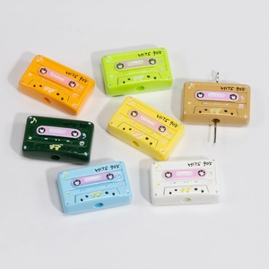 Colgantes de casete de acrílico coloridos HITS 90's para creación de joyas DIY