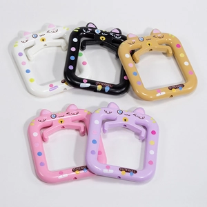 Pendentifs chats en acrylique pour chaînes de téléphone et porte-clés en cinq couleurs