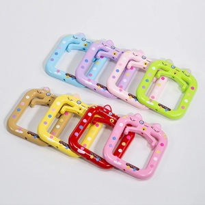 Lot de 8 clips chat en acrylique coloré pour porte-clés DIY en diverses nuances vives