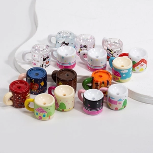 Mini-Becherperlen mit Katzenprint für DIY-Schmuck und Handyketten-Zubehör