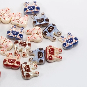 Perle in Acrilico a Forma di Orso Cartone Animato per Creazione Gioielli Fai da Te Ciondoli Design Grembiule per Pendenti Borse Catene Cellulari